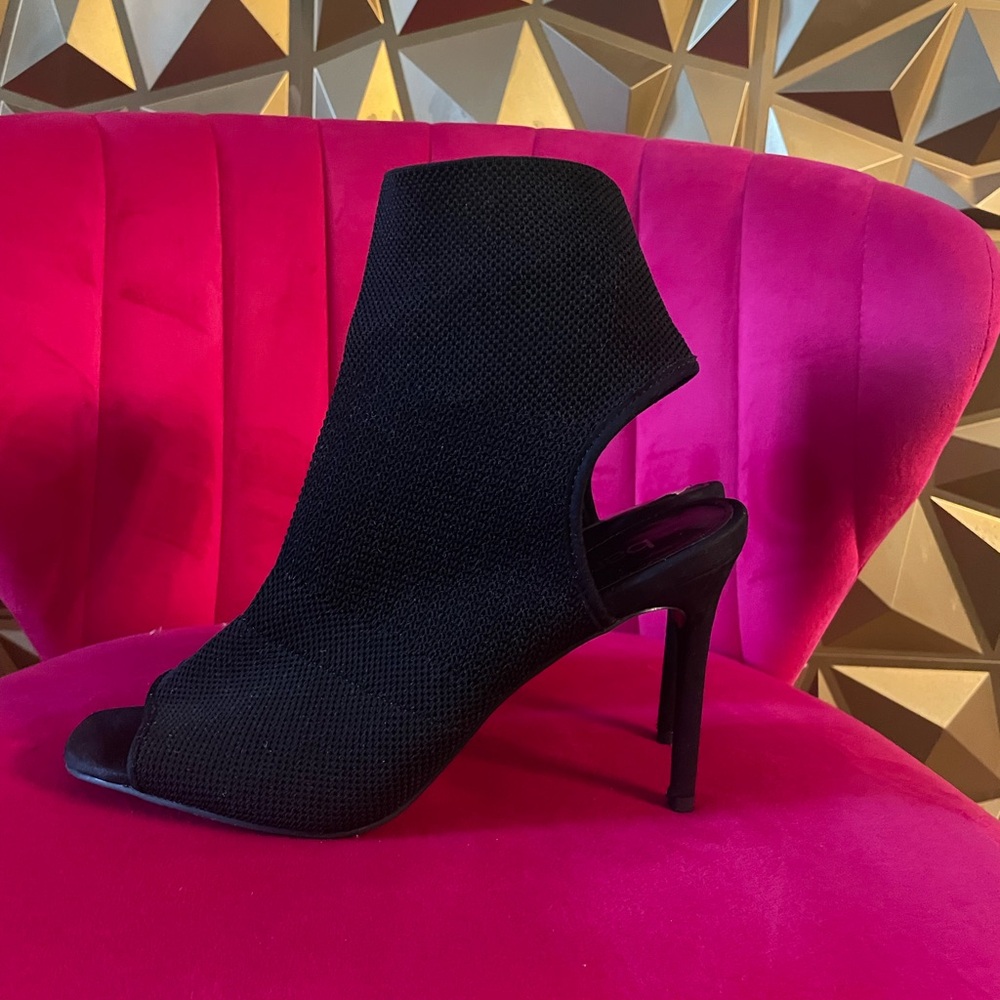 Black bootie heels